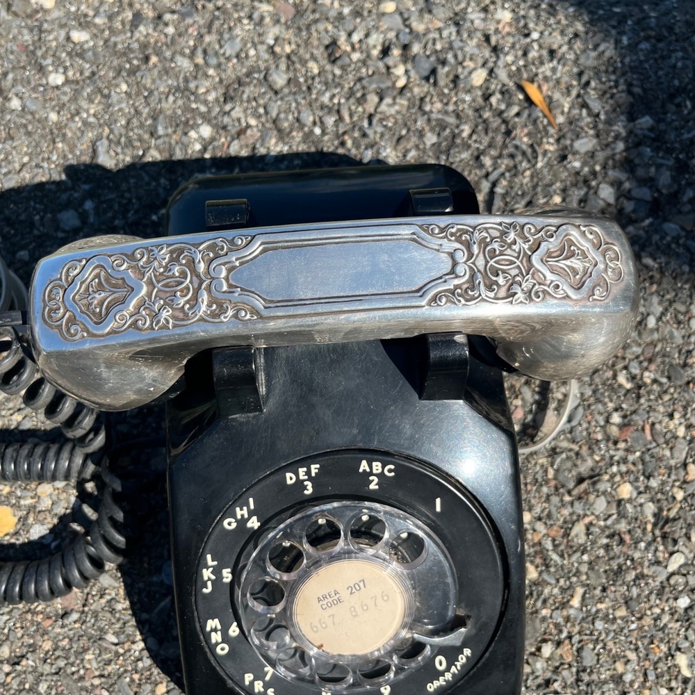 Western Electric Rotary Phone Gorham Silverplate Handset Bell System Black 500